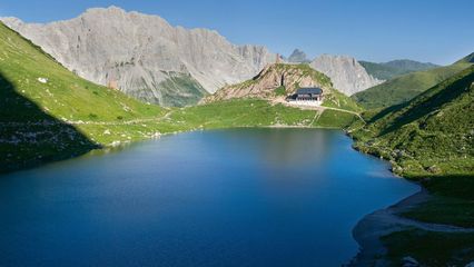 Wolayerseehütte auf 1.960 Meter - Heilmasseur nach der Wanderung