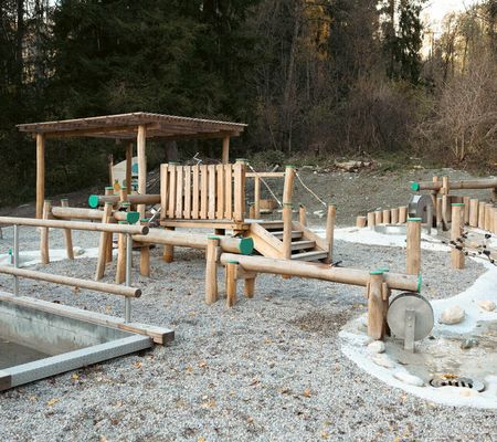 Weg der Sinne Virgen - Wasserspielplatz mit Kneippbecken, Wasserläufen, Rinnen und Schleusen | Bild: TVB Osttirol / Christine Klammer