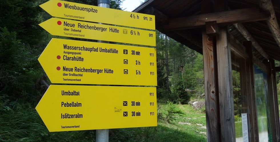 Islitzeralm 1.513 m | Jausenstation an den Umbalfällen Wasserfällen