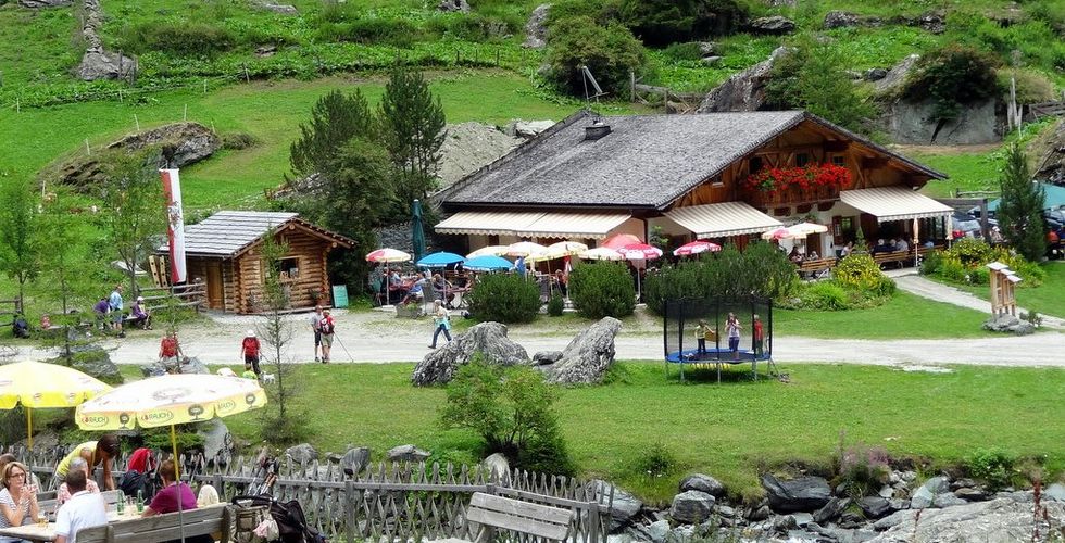 Islitzeralm 1.513 m | Jausenstation an den Umbalfällen Wasserfällen