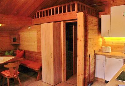 Gästehaus Schlossnerhof*** Ferien-Blockhaus Klein-Venediger, Wohnzimmer | Virgen in Osttirol