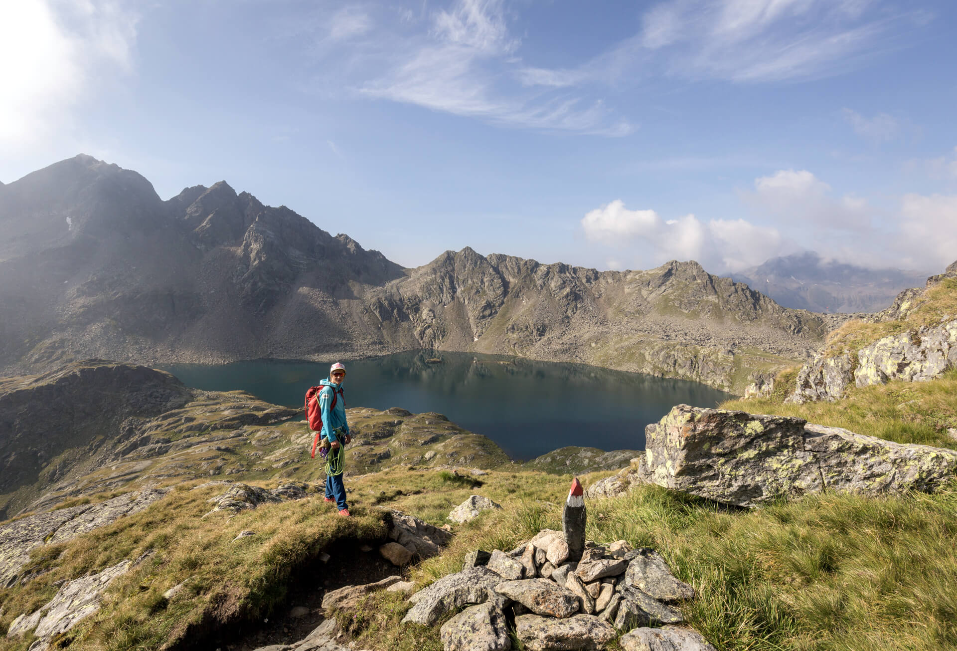 Bild: Wangenitzseehütte am Wangenitzsee, die höchstgelegene Hütte der Schobergruppe auf 2508m."