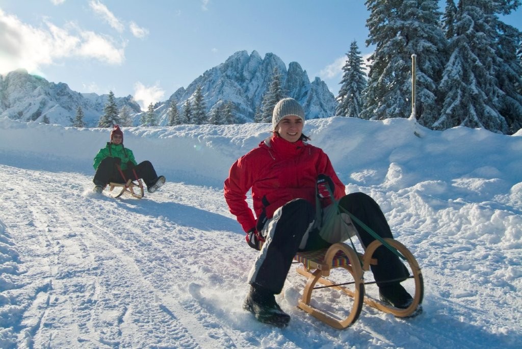 Rodeln in den Lienzer Dolomiten