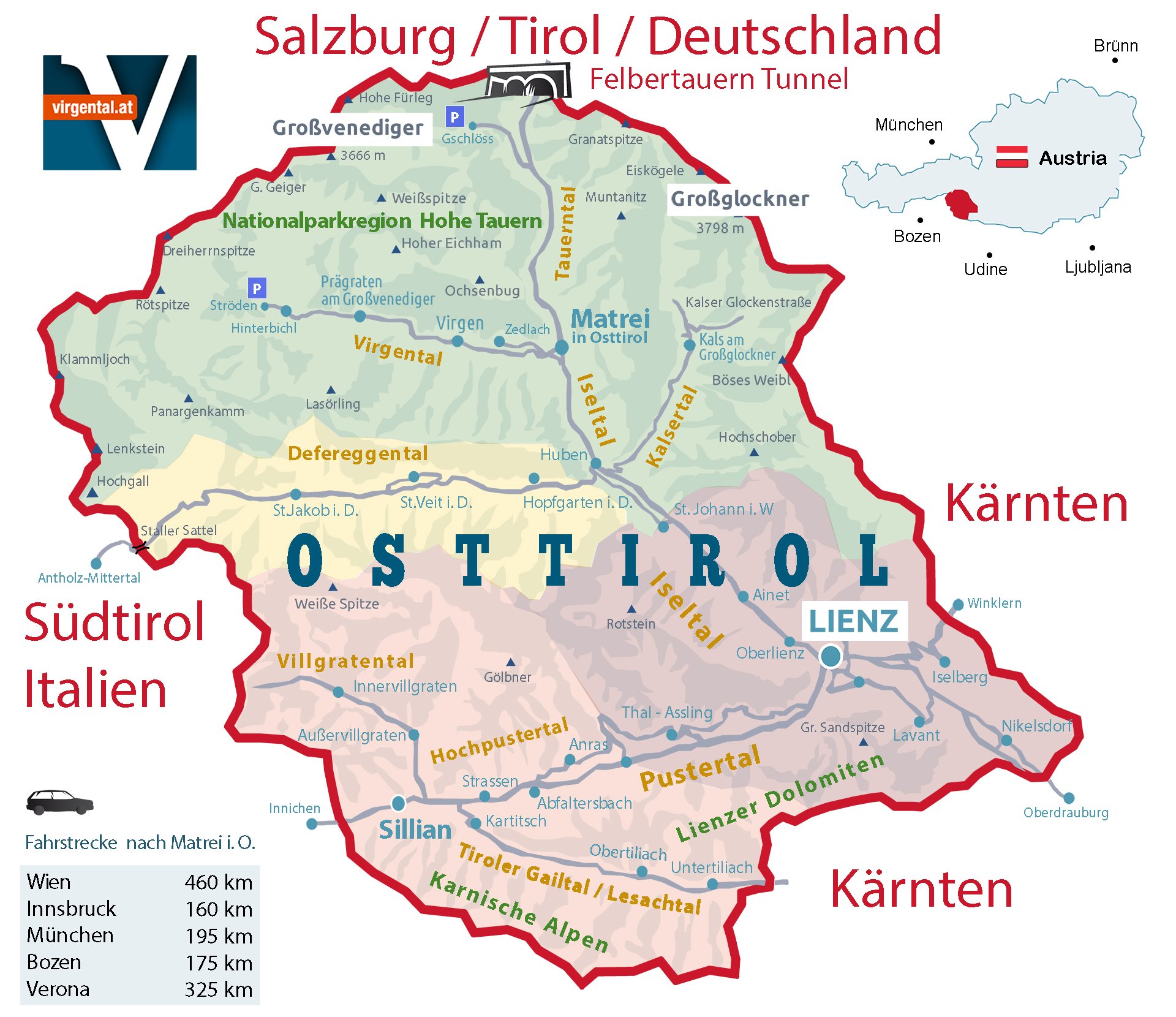 Planen Sie die Anreise nach Osttirol - Der Weg in den Süden